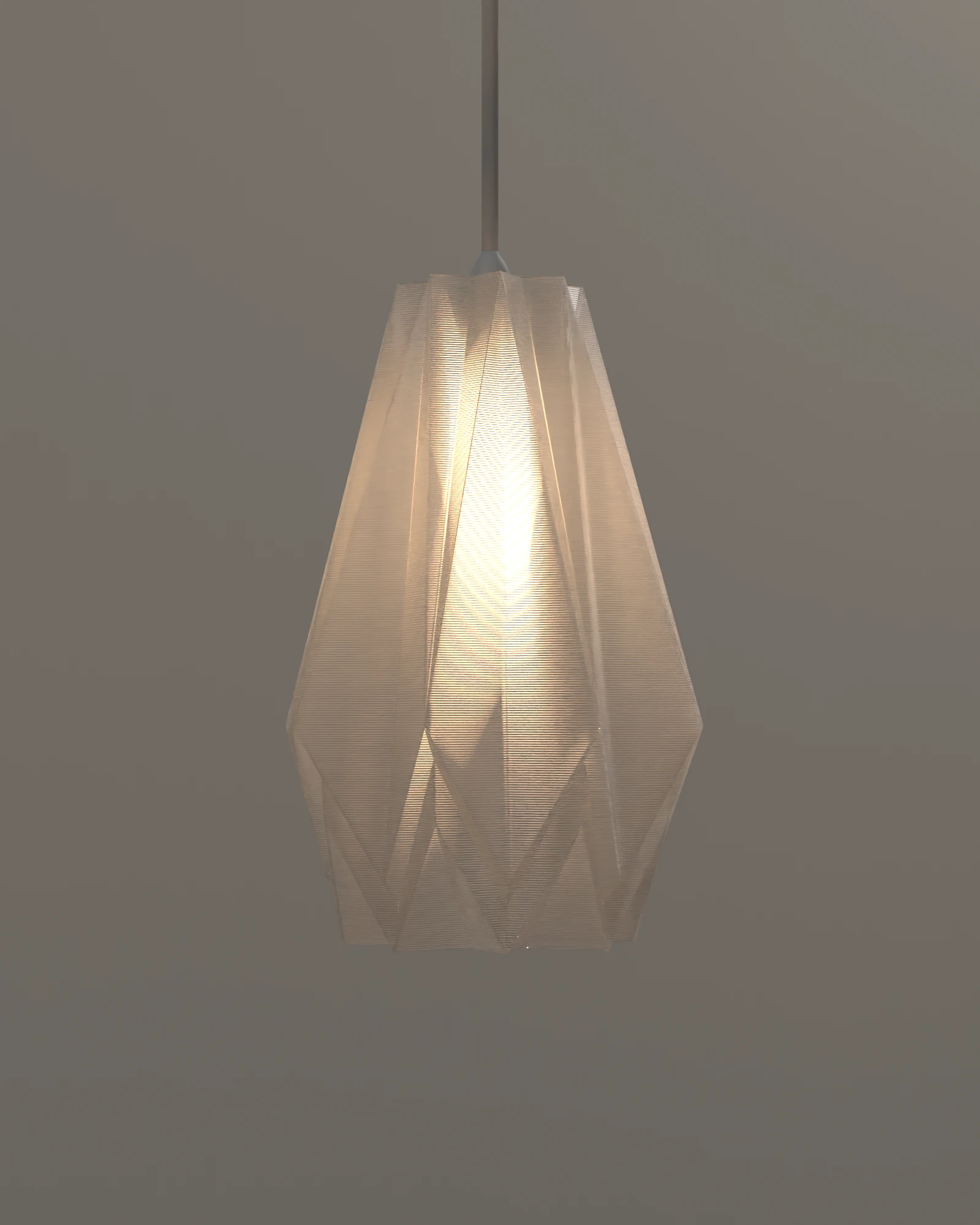 Lámpara GAMI Transparente encendida